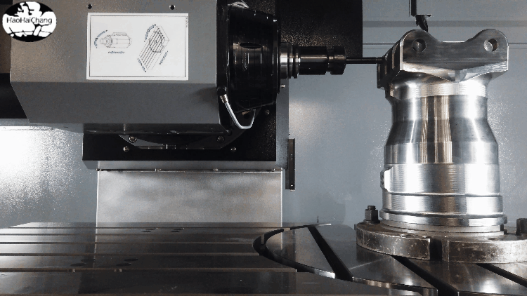precision milling CNC machine tool makes part