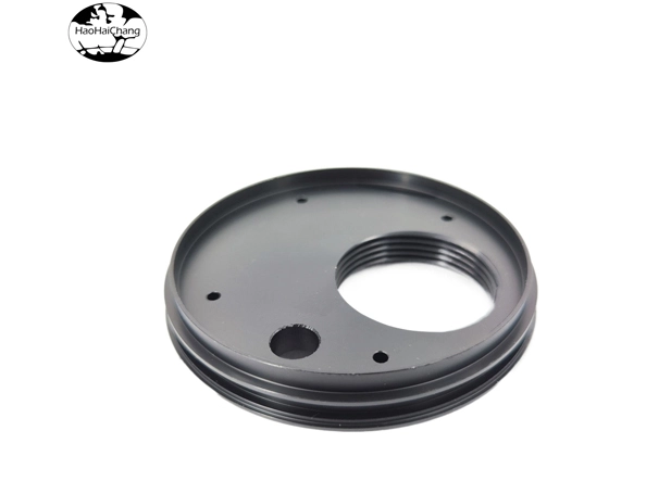 hhc-563- cnc-turning-and-milling-composite-processing-of-electric-heating-electrical-accessories-m40-black-anti-static-pom-flange-04