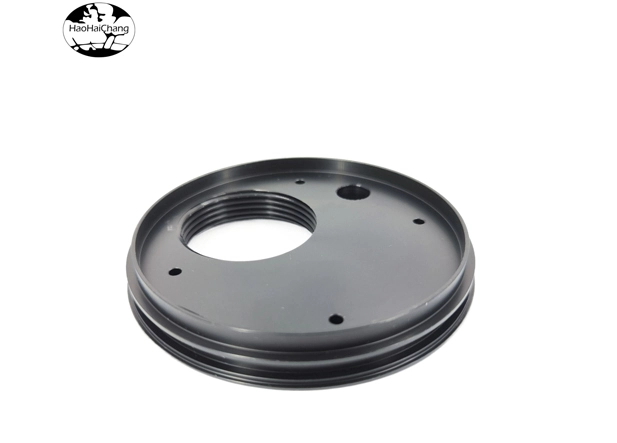 hhc-563- cnc-turning-and-milling-composite-processing-of-electric-heating-electrical-accessories-m40-black-anti-static-pom-flange-09