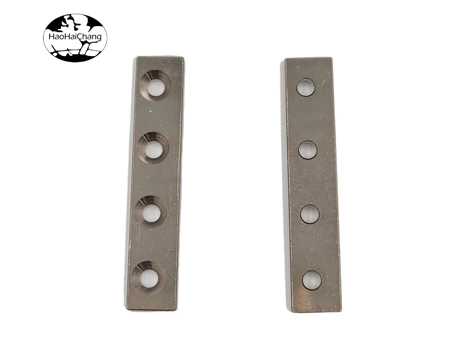 HHC-797 Copper clamping bar Stamped Rectangular Mounting Plate with Multiple Countersunk Holes