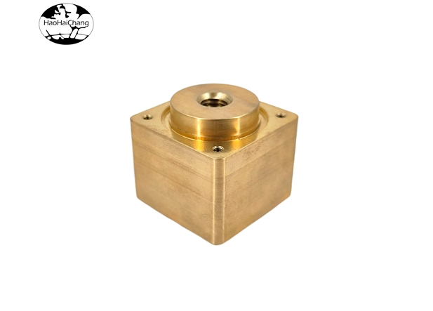 hhc-809-precision-cnc-machined-bronze-square-nut-flange-multi-hole-nut-fastener-04