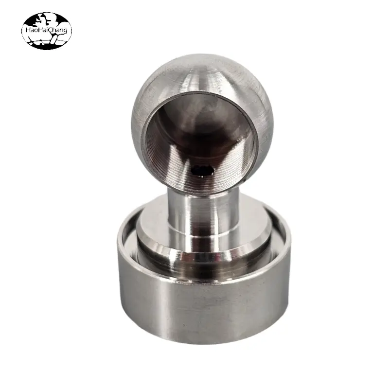 HHC-1170 Custom Stainless Steel CNC Machined Spherical Ball Gauge Connector