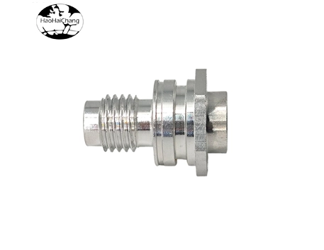 HHC-447 Custom CNC machining CNC turning parts M12 hollow Aluminum Alloy hexagonal stud