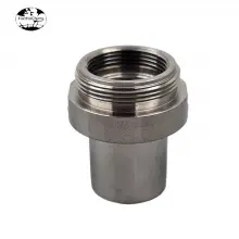 HHC-1186 OEM Custom Titanium Alloy CNC Machined Threaded Adapter with Solid Pin