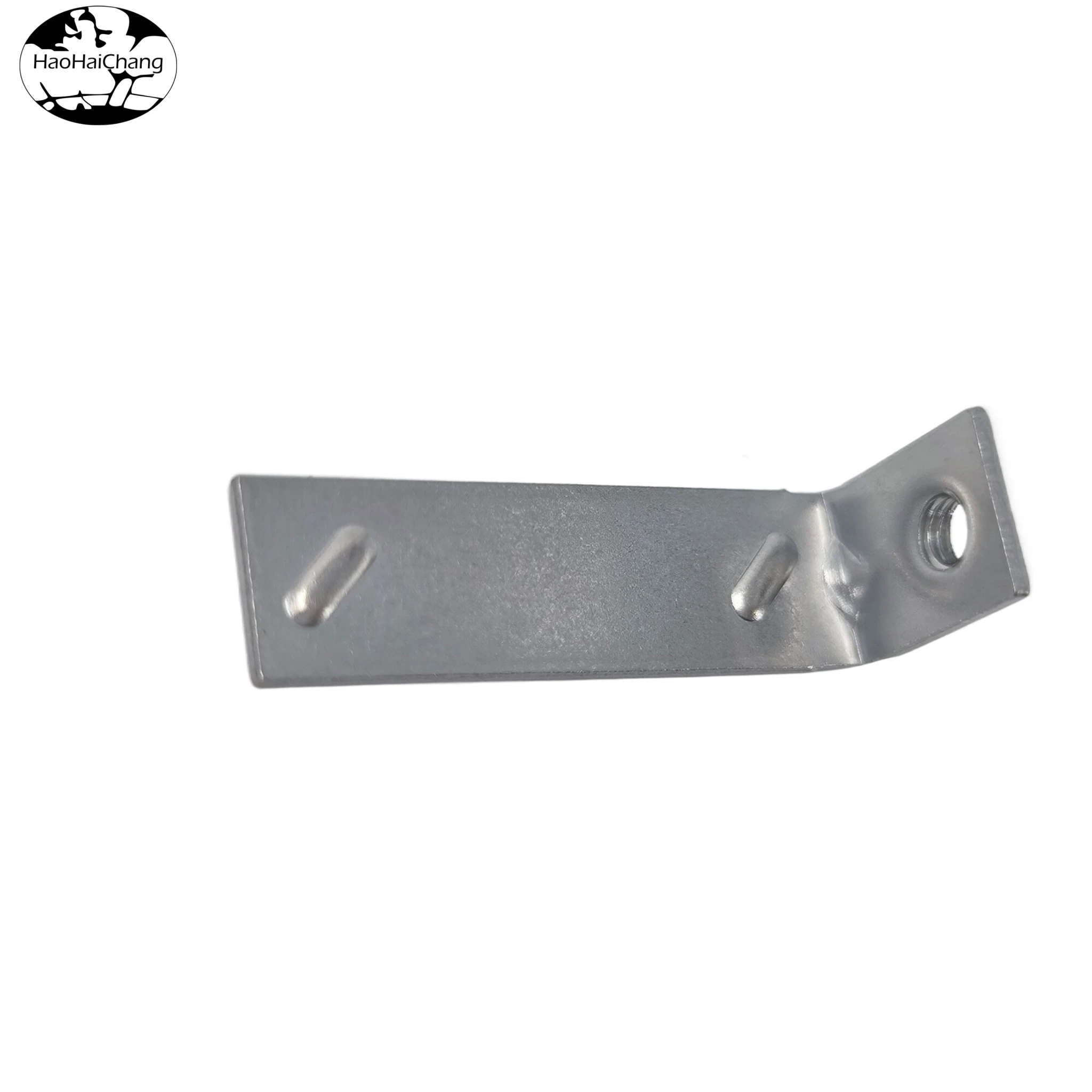HHC-335 Custom Stamped Stainless Steel M4 Flanged L-Shaped Right-Angle Long Welding Terminal Lug