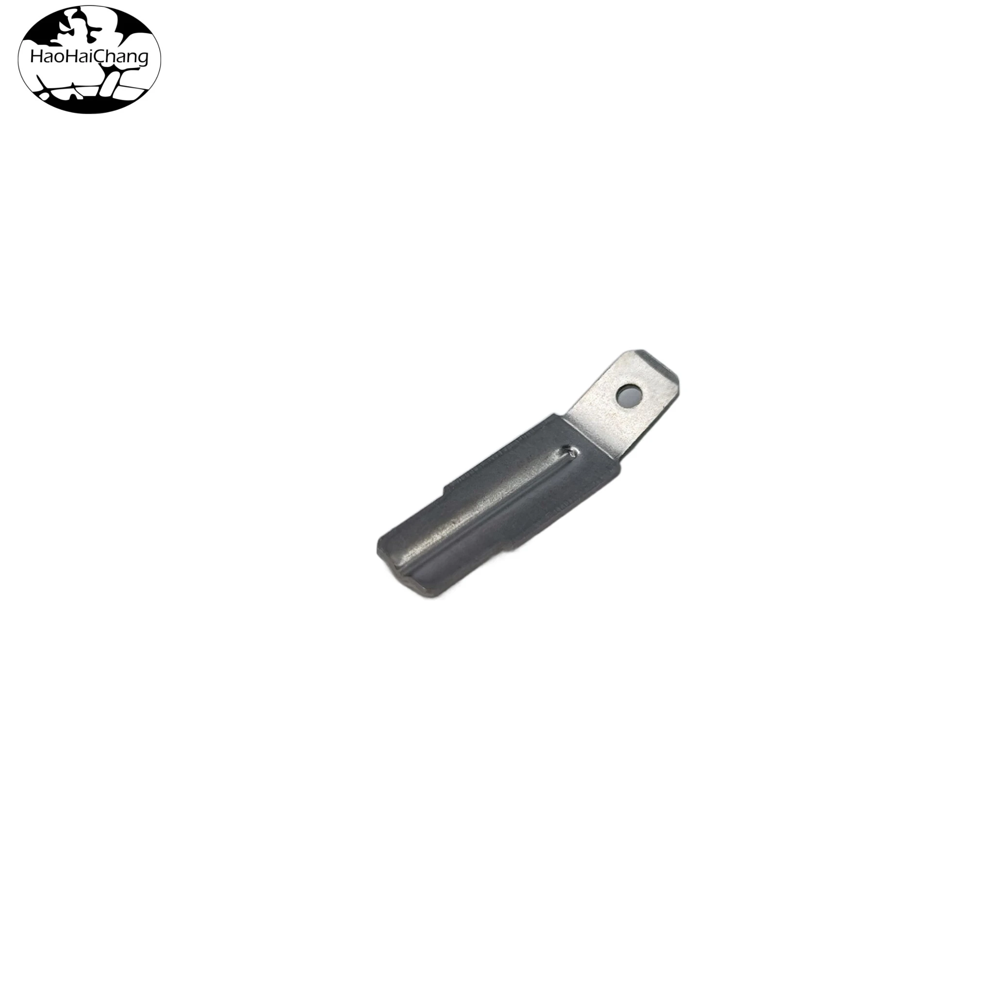 HHC-311 Custom Copper Stamped Plug-Style Welding Terminal Lug with Reinforced Mounting Block