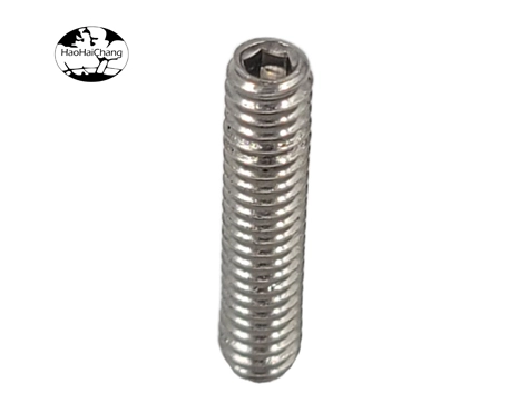 HHC-CHS-08 304 stainless steel machine screws set concave end headless hexagon socket screws