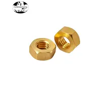 Custom turning pure copper nut H59 brass hexagon nut non-standard nut