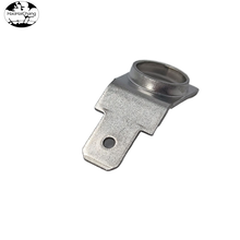 HHC-309 Bent Lug Welding Insert Male Terminal with Reinforced Mounting Hole for Secure Electrical Connections