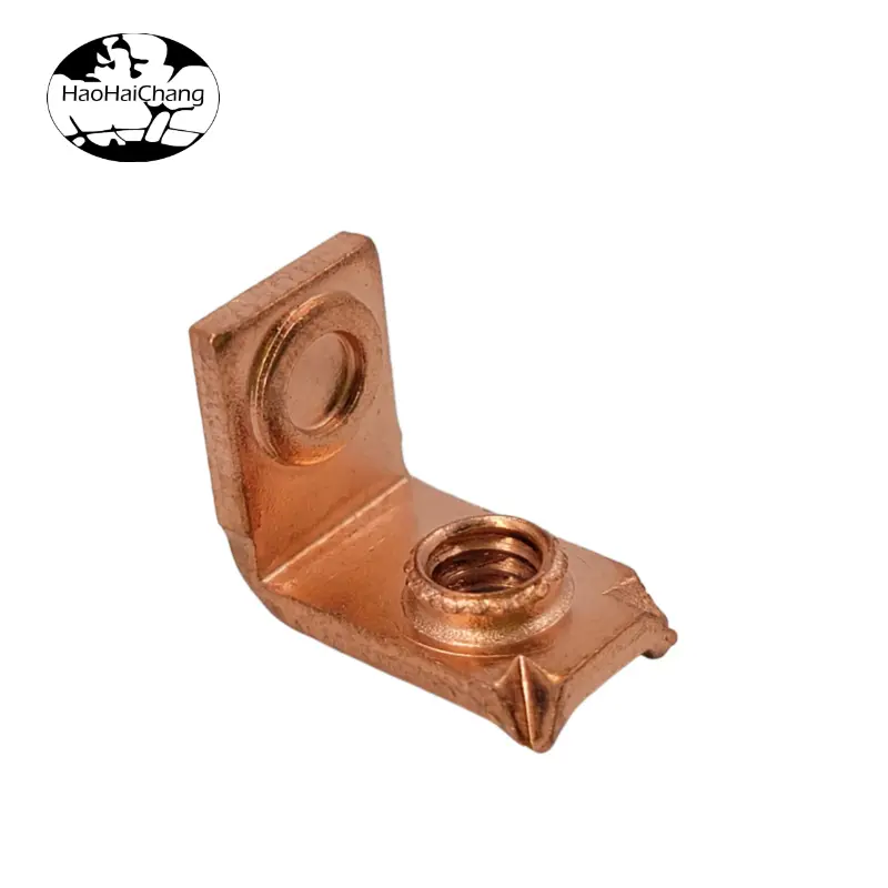 HHC-022 Copper Angled Terminal Block with Threaded Insert